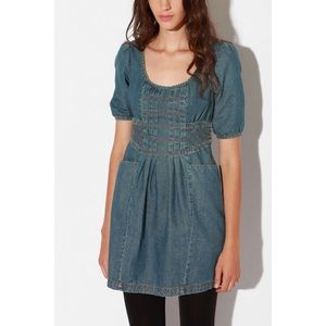 Urban Outfitters Ecoté Dress Quilted Denim Size 4